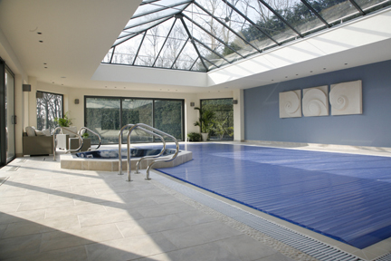 Modern swimming pool design in Poynton, featuring sleek architecture, seamless integration with outdoor spaces, and a focus on elegance and functionality